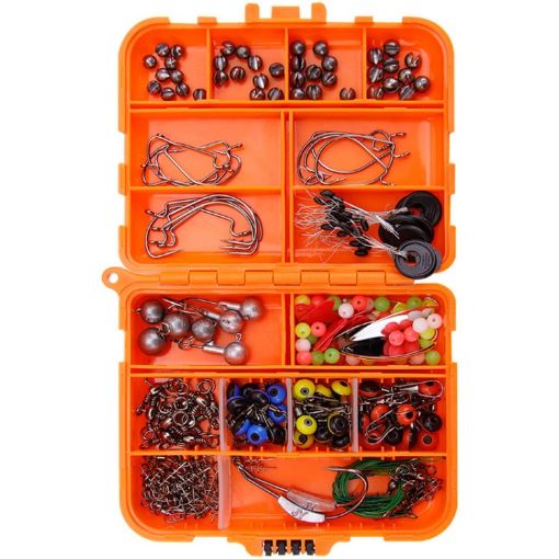 213 PCS Squid Hook Accessories Set - 026 Orange Box - 1