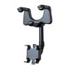 ZJ099 Rotating Rearview Mirror Phone Holder Classic Black - 1