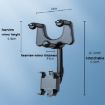 ZJ099 Rotating Rearview Mirror Phone Holder Classic Black - 3