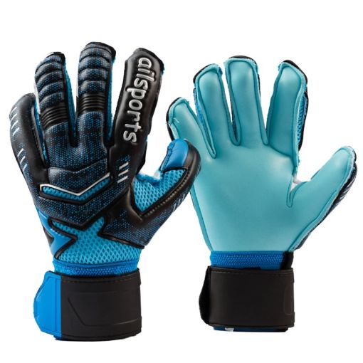 Ailsports ST5511 Blue Size 5 Goalkeeper Latex Gloves with Protection - 1