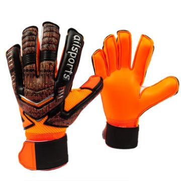 Ailsports ST5511 Goalkeeper Latex Gloves, Size 10, Orange - 1