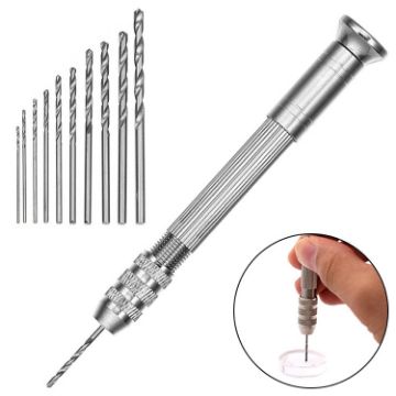 Steel Pick & Hand Drill Punch with 10 Aluminum Alloy Drills - 1