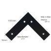 Black Gold 12cm LH-S0006 Metal Furniture Support Legs - 4