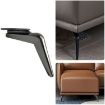 S699 Sickle Metal Furniture Leg, 15cm Height (Gun Black) - 1