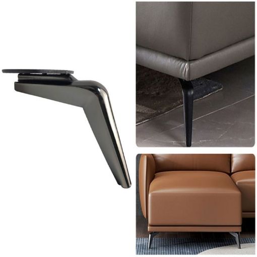 S699 Sickle Metal Furniture Leg, 15cm Height (Gun Black) - 1