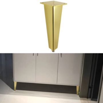 Gold Adjustable Aluminium Furniture Legs, 18cm Height - 1