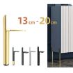 Cylindrical Metal Furniture Support Legs, 13cm, Gun Black - 2