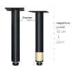 Adjustable Metal Furniture Legs, 12cm (Black Gold) - 4