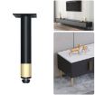 Adjustable Metal Furniture Legs, 13.5cm, Black Gold - 1