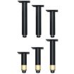 Adjustable Metal Furniture Legs, 13.5cm, Black Gold - 2