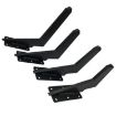 LH-DJ08 Matte Black Adjustable Knife Shape Furniture Legs, 15.5cm - 5