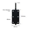 Adjustable Knife Shape Metal Furniture Legs, 22cm, Matte Black - 3