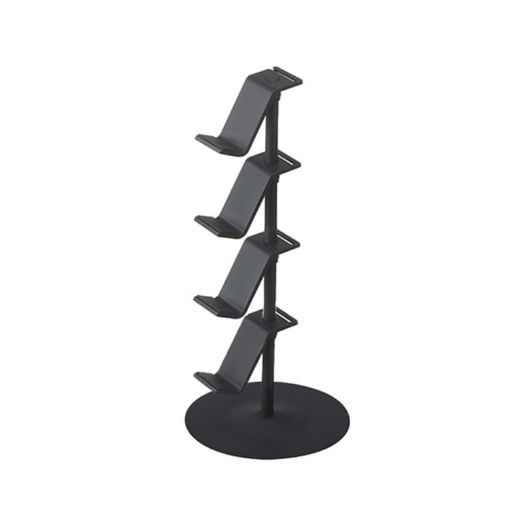 4-Floor Black Gamepad and Headphone Desktop Storage Rack - 1