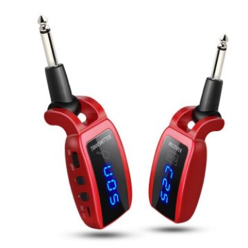 Red U12DX 6.35mm Wireless Guitar Transmitter Receiver Adapter - 1
