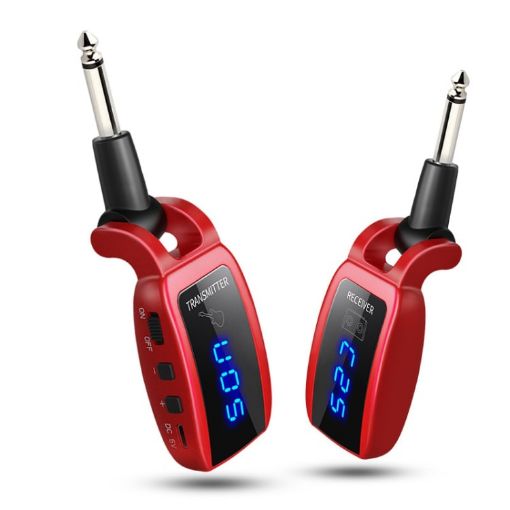 Red U12DX 6.35mm Wireless Guitar Transmitter Receiver Adapter - 1