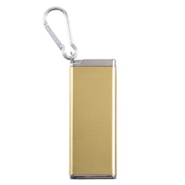 Gold Portable Cigarette Case with Sealed Lid Ashtray - 1
