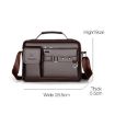 WEIXIER D235 Men Shoulder Bag Portable Light Brown PU Handbag - 3