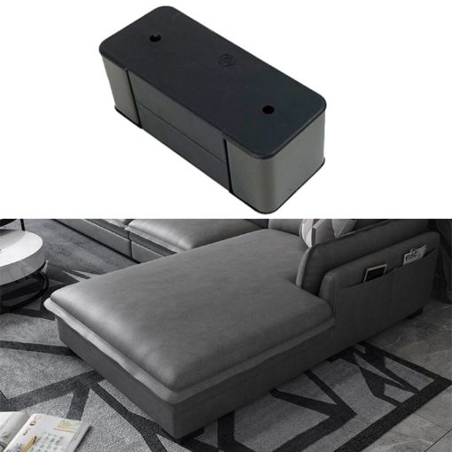 Stainless Steel Sofa Booster Pad, 5cm Thick, Rectangular, Gun Black - 1