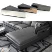 Stainless Steel Sofa Booster Pad, 5cm Thick, Rectangular, Gun Black - 6