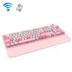 Mofii GEEZER G7 107-Key Pink Mechanical Keyboard: Wired/Wireless/Bluetooth - 1