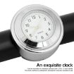 Aluminum Alloy Motorcycle Handlebar Clock, Black on Black - 2