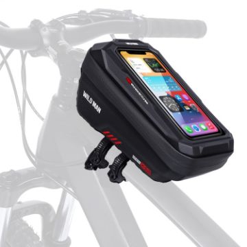 WILD MAN XS2 1L EVA Hard Shell Rainproof Cycling Bag (Black Red) - 1