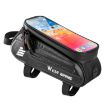 WEST BIKING Hard Shell Front Beam Bag with Touch Screen (Black) - 2