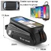 WEST BIKING Hard Shell Front Beam Bag with Touch Screen (Black) - 3