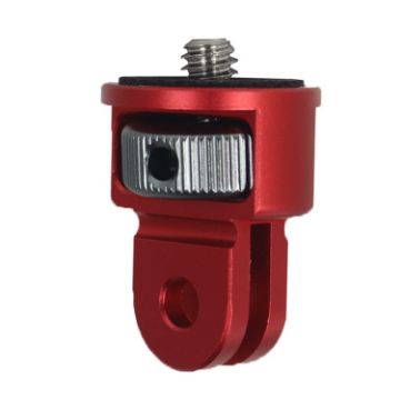 Red Titanium 1/4 Inch Screw Converter Tripod Adapter for Sport Camera - 1