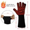 High Temp Resistant Silicone BBQ Anti-Scalding Gloves (Flame Blue) - 3