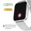 HD6 Smart Watch: 1.69" Heart Rate Monitor, Silver - 4