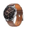 1.32" HD2 Smart Watch with Heart Rate Monitor (Silver + Leather) - 1