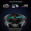 1.32" HD2 Smart Watch with Heart Rate Monitor (Silver + Leather) - 3