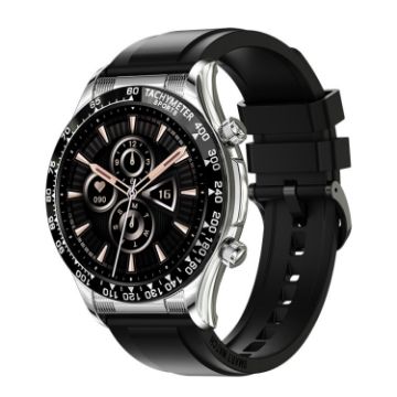 E18 Pro Smart Bluetooth Calling Watch with NFC, Black Silicone - 1