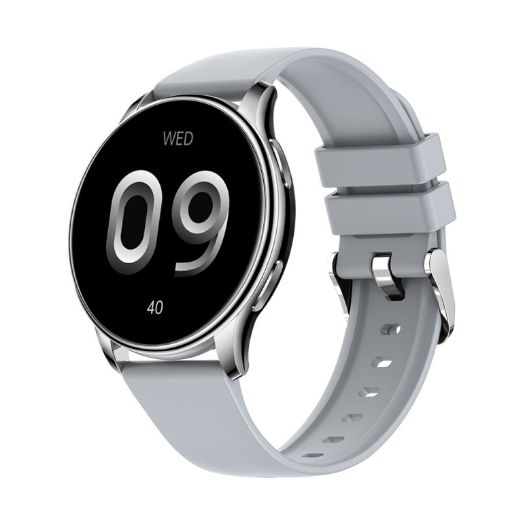 Wearkey Y23 Smart Watch, 1.32" Health Monitor, Password Lock, Silver Gray - 1