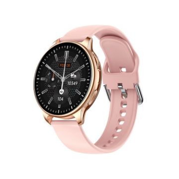 Wearkey Y22 1.32" Pink Smart Watch with Bluetooth Calling - 1