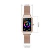 LOANIY HT2 Smart Watch, 1.28" Heart Rate Pedometer, Gold Leather - 3