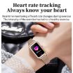 LOANIY HT2 Smart Watch, 1.28" Heart Rate Pedometer, Gold Leather - 5