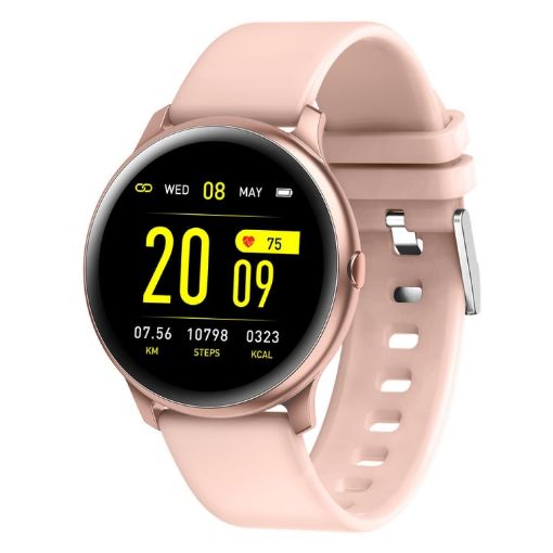 KW19 Wearkey Smart Watch 1.3" Pink - Blood Pressure Monitoring - 1