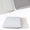 Leather Laptop Liner Bag 13.3" with Stand - Silver Gray + Bag - 6