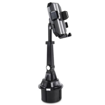 Adjustable Car Cup Holder Phone & Navigation Bracket (Black) - 1