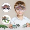 Dinosaur Funny Glasses Photo Props - 3 PCS Birthday Party Decor - 4