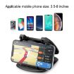 Car Dashboard Silicone Rotary Mobile Phone Holder (Black) - 5