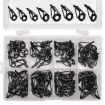 80 PCS Top Ring Leading Eye Rod Accessories, Iron+Ceramic (Black) - 4
