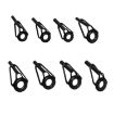 80 PCS Top Ring Leading Eye Rod Accessories, Iron+Ceramic (Black) - 5