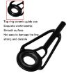 80 PCS Top Ring Leading Eye Rod Accessories, Iron+Ceramic (Black) - 6