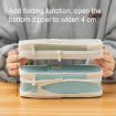 Angoo Macaron Large-Capacity Dark Blue Pencil Case Box - 3