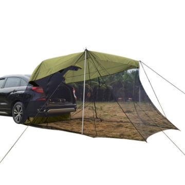 Military Color RV Awning: Sun Protection & Mosquito Repellent Tent - 1
