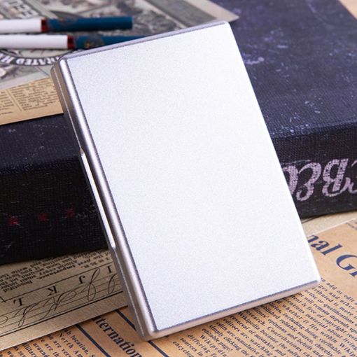 Y-13 Aluminum Alloy Automatic Cigarette Box (Silver) - 1