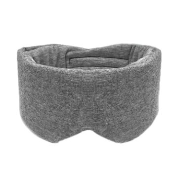 Gray Oversized Cotton Blackout Sleep Eye Mask - Breathable - 1